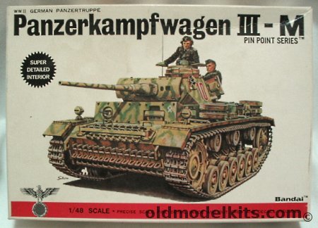 Bandai 1/48 Panzerkampfwagen III-M - (Panzer III), 8267 plastic model kit